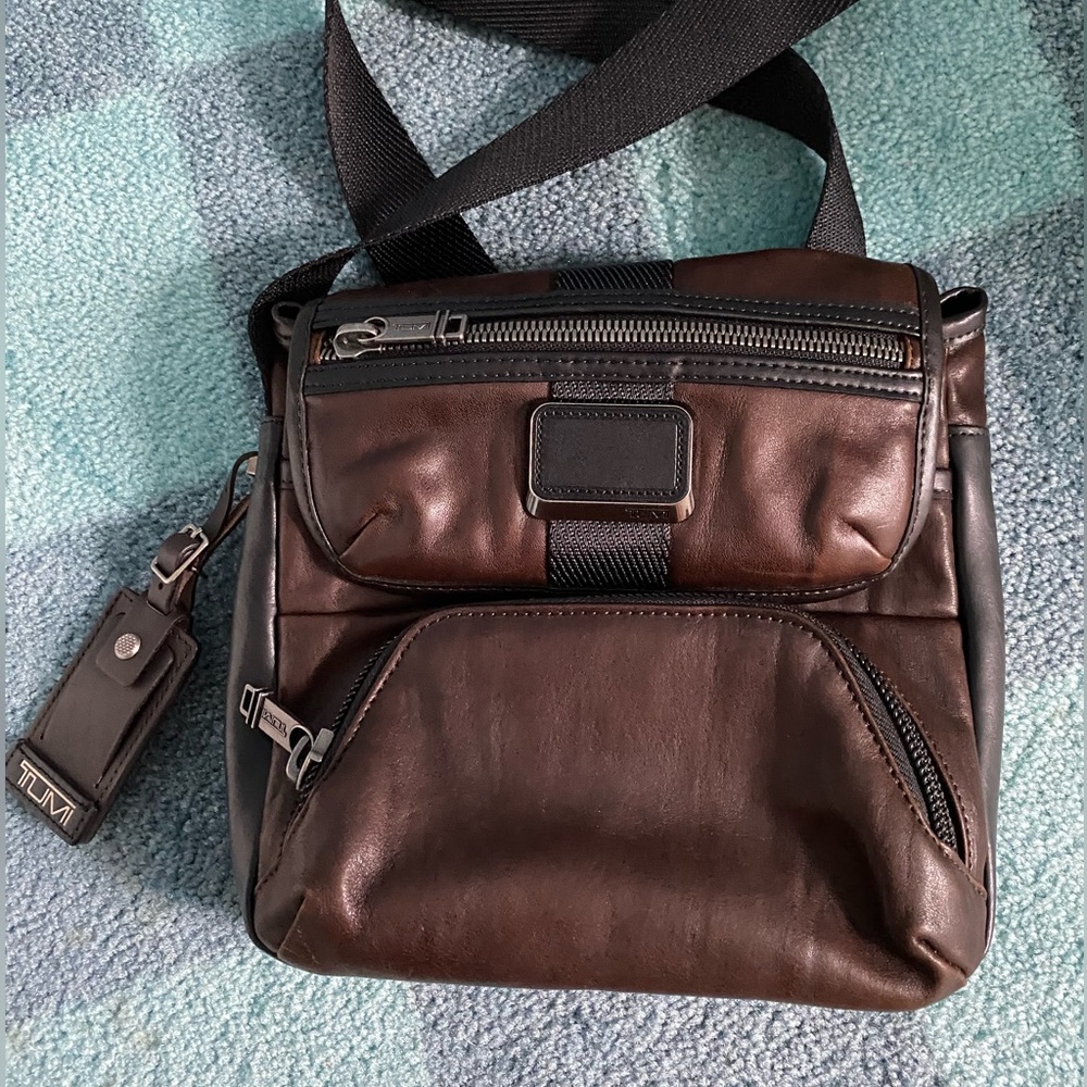 Tumi bravo leather crossbody
